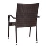 Flash Furniture Espresso Stacking Wicker Patio Armchairs, PK 2 2-TW-3WBE073-ESP-GG